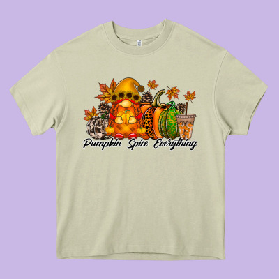 Pumpkin Spice Everything Heavy Core Tee Designed By Racoondesign