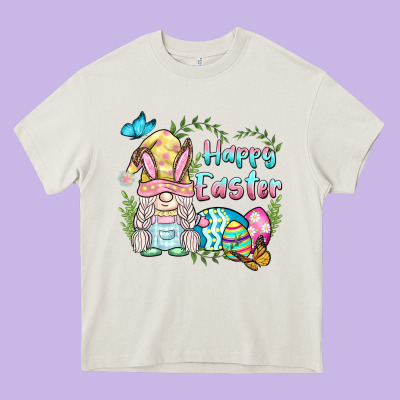 Happy Easter Bunny Gnome Heavy Core Tee Designed By Barkaloodesign