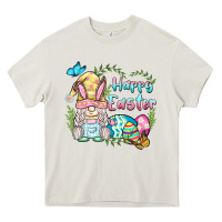 Cream happy easter bunny gnome Heavy Core Tee - BarkalooDesign