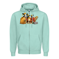 Seafoam farm animals with sunflower headbands Zipper Hoodie - Jasminsmagicworld