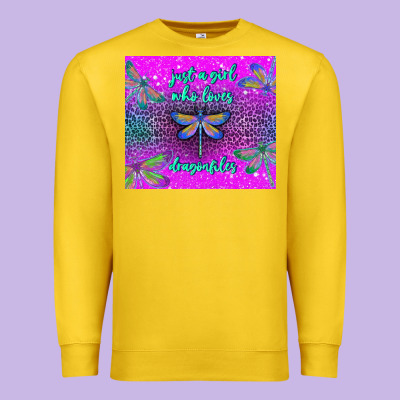 Just A Girl Who Loves Dragonfiles Premium Sweatshirt Designed By Tumblerdesignbyshophia