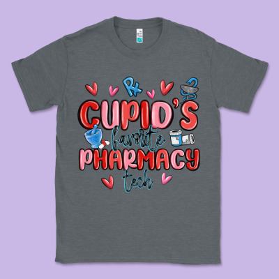 Cupid's Favorite Pharmacy Tech Classic Tee Designed By Maliassmallbusiness
