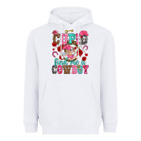 White Cupid find me a cowboy Valentine's Day Heavyweight Hoodie - HowdyJamesFarm