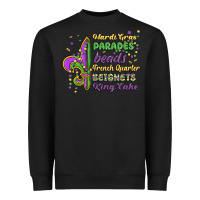 Black mardi gras parades beads french quarter beignets k Heavyweight Sweatshirt - MaliasSmallBusiness