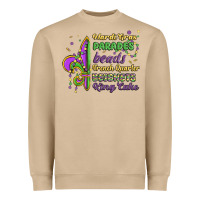 Mushroom mardi gras parades beads french quarter beignets k Heavyweight Sweatshirt - MaliasSmallBusiness