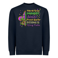 Navy mardi gras parades beads french quarter beignets k Heavyweight Sweatshirt - MaliasSmallBusiness