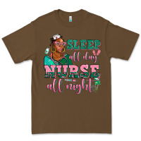 Cacao afro  nurse sleep all day nurse all night Premium Tee - AdoDesignShop
