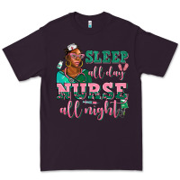 Plum afro  nurse sleep all day nurse all night Premium Tee - AdoDesignShop