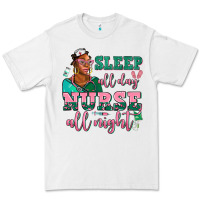 White afro  nurse sleep all day nurse all night Premium Tee - AdoDesignShop