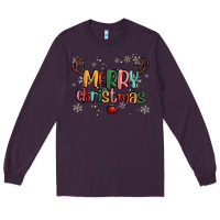Plum merry christmas raindeerr Long Sleeve Tee - MaliasSmallBusiness
