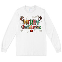 White merry christmas raindeerr Long Sleeve Tee - MaliasSmallBusiness