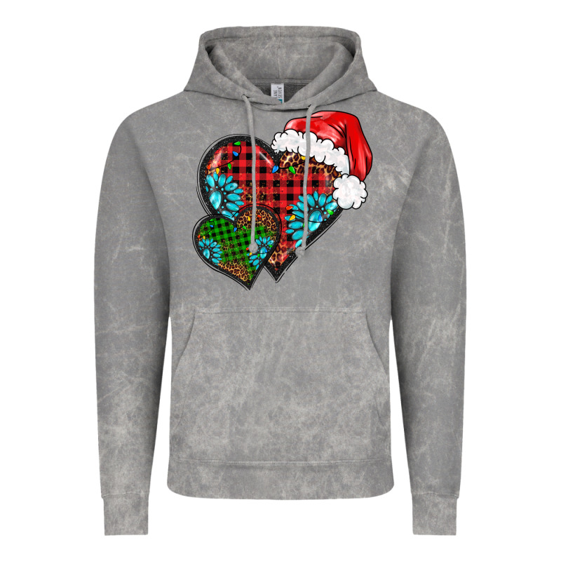 Christmas Heart Gemstones Leopard Vintage Hoodie by BarkalooDesign | Teevron