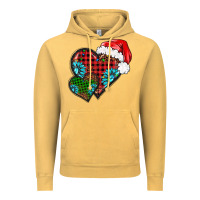 Vintage Mustard Christmas heart gemstones leopard Vintage Hoodie - BarkalooDesign