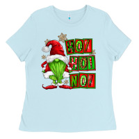 Baby Blue ho ho no christmas gnomes Ladies Tee - FaDigitalArtStudio