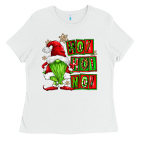 White ho ho no christmas gnomes Ladies Tee - FaDigitalArtStudio