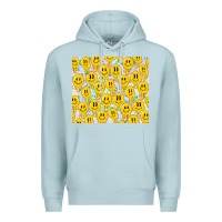 Blue Mist retro smiley faces Premium Hoodie - TumblerDesignByShophia