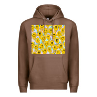 Chestnut retro smiley faces Premium Hoodie - TumblerDesignByShophia
