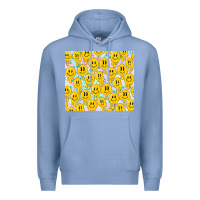 Colony Blue retro smiley faces Premium Hoodie - TumblerDesignByShophia