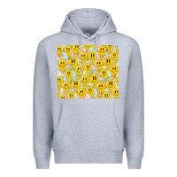 Heather Grey retro smiley faces Premium Hoodie - TumblerDesignByShophia