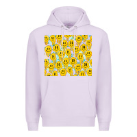 Lilac retro smiley faces Premium Hoodie - TumblerDesignByShophia