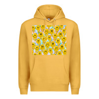 Mustard retro smiley faces Premium Hoodie - TumblerDesignByShophia
