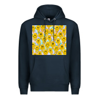 Navy retro smiley faces Premium Hoodie - TumblerDesignByShophia