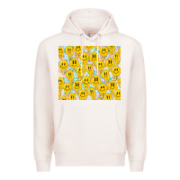Pale Pink retro smiley faces Premium Hoodie - TumblerDesignByShophia