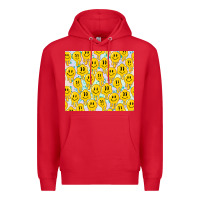 Red retro smiley faces Premium Hoodie - TumblerDesignByShophia