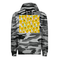 Slate Camo retro smiley faces Premium Hoodie - TumblerDesignByShophia