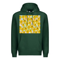 Sports Green retro smiley faces Premium Hoodie - TumblerDesignByShophia