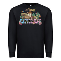 Black Happy Easter Day rodeo Premium Sweatshirt - HowdyJamesFarm