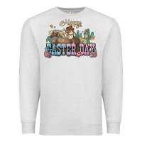 Oatmeal Heather Happy Easter Day rodeo Premium Sweatshirt - HowdyJamesFarm