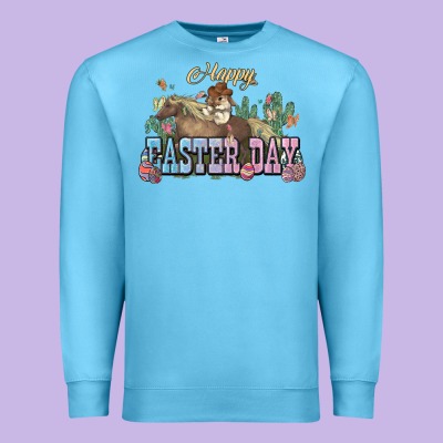 Happy Easter Day Rodeo Premium Sweatshirt Designed By Howdyjamesfarm