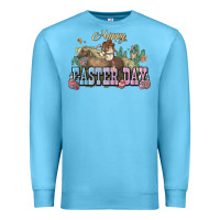 Ocean Blue Happy Easter Day rodeo Premium Sweatshirt - HowdyJamesFarm