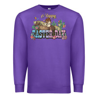 Purple Happy Easter Day rodeo Premium Sweatshirt - HowdyJamesFarm