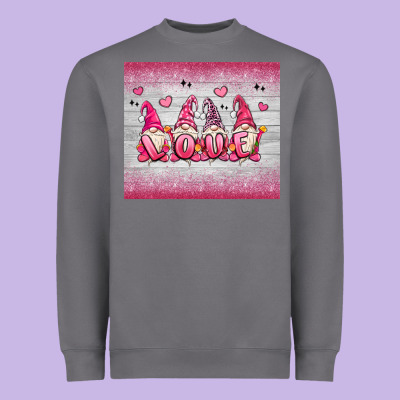 Valentine's Day Gnomes Heavyweight Sweatshirt Designed By Maliassmallbusiness