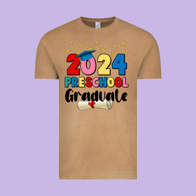 2024 Preschool Graduate Vintage Tee Designed By Jahusdesignshop