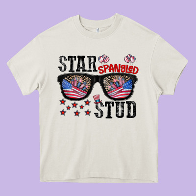 Star Spangled Stup Heavy Core Tee Designed By Cowhidedigitalart