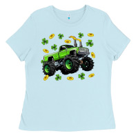 Baby Blue Monster truck st patricks day Ladies Tee - Neo Western