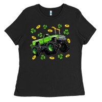 Black Monster truck st patricks day Ladies Tee - Neo Western