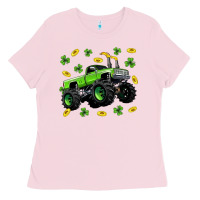 Bubblegum Pink Monster truck st patricks day Ladies Tee - Neo Western