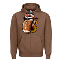 Chestnut football Zipper Hoodie - Jasminsmagicworld