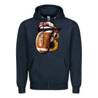 Navy football Zipper Hoodie - Jasminsmagicworld