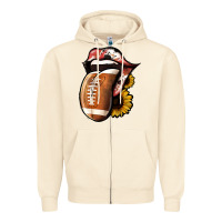 Sandshell football Zipper Hoodie - Jasminsmagicworld