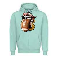 Seafoam football Zipper Hoodie - Jasminsmagicworld