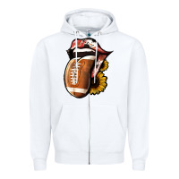 White football Zipper Hoodie - Jasminsmagicworld