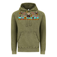 Vintage Olive western pug dogs Vintage Hoodie - Jasminsmagicworld