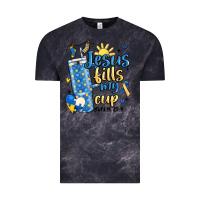 Cloud Black down syndrome jesus fills my cup Vintage Tee - MaliasSmallBusiness