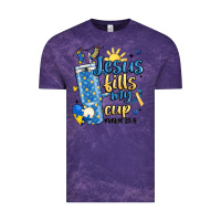 Cloud Purple down syndrome jesus fills my cup Vintage Tee - MaliasSmallBusiness