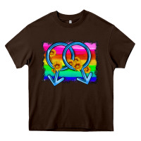 Chocolate Brown lgbtq gender gay symbol Heavy Core Tee - HRA Design Shop